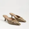 Sam Edelman Brynne Kitten Heel Mule Golden Tan Leather In Brown