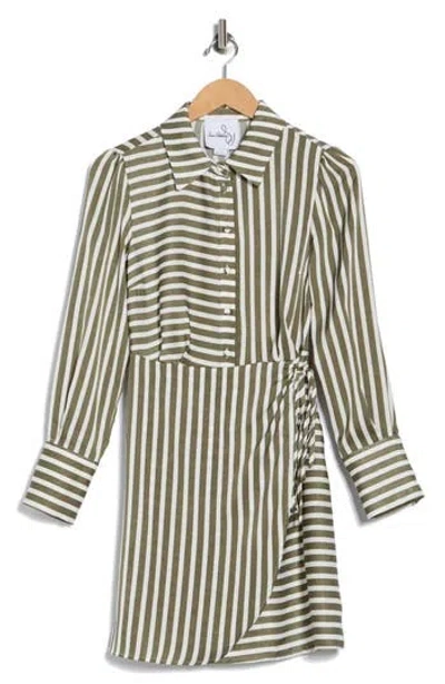 Sam Edelman Cabana Stripe Shirtdress In Green