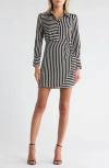 Sam Edelman Cabana Stripe Shirtdress In Black