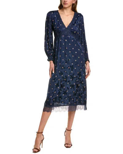 Sam Edelman Camila Lace Midi Dress In Blue