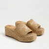 SAM EDELMAN SAM EDELMAN CAMILA PLATFORM WEDGE SANDAL SAND RAFFIA