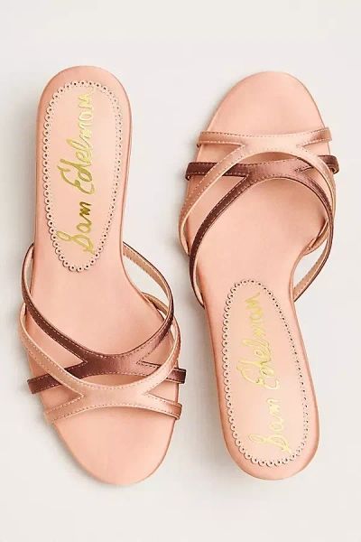 Sam Edelman Camille Strappy Heeled Mule Sandals In Orange