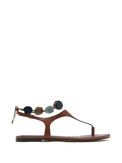 Sam Edelman Canna Thong Bead-embellished Sandals In Multi