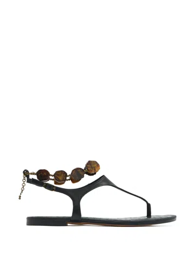 Sam Edelman Canna Thong Crocodile-effect Sandals In Multi