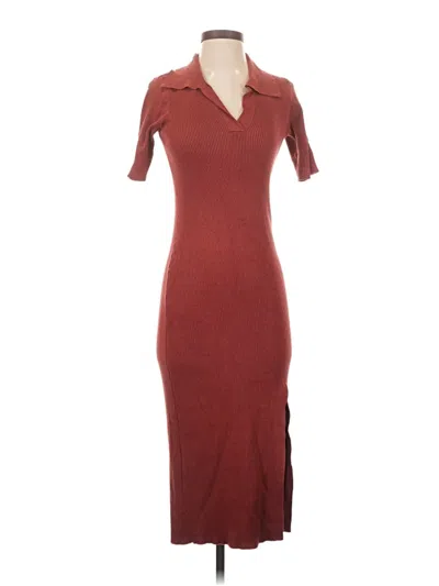 Pre-owned Sam Edelman Casual Dress In Burgundy
