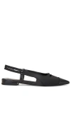 Sam Edelman Cecilia Slingback Pointed Cap Toe Flat In Black