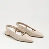 Sam Edelman Cecilia Slingback Pointed Cap Toe Flat In White