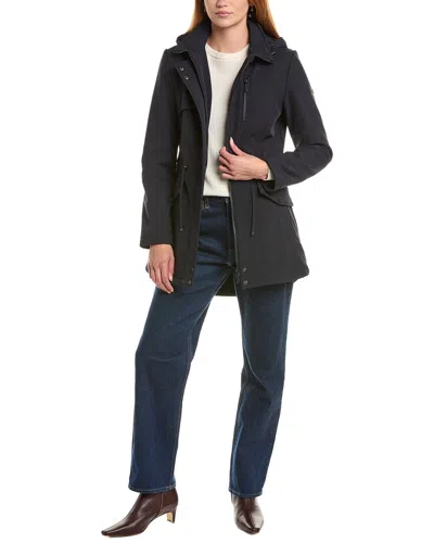 Sam Edelman Cinched Waist Softshell Coat In Green