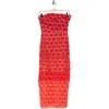 Sam Edelman Circle Lace Strapless Body-con Dress In Red