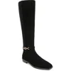 Shop Sam Edelman Clive Womens Suede Athletic Fit Knee-high Boots In Black