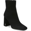 Sam Edelman Codie Square Toe Bootie In Black Suede