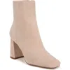 Sam Edelman Codie Square Toe Bootie In Warm Oat
