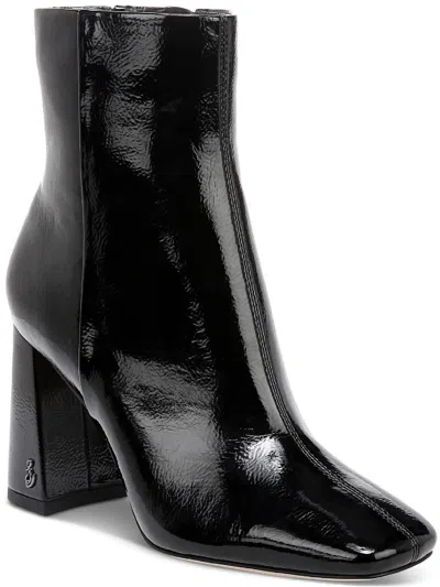 Sam Edelman Codie Womens Padded Insole Square Toe Booties In Black