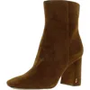 Sam Edelman Codie Womens Padded Insole Square Toe Booties In Brown