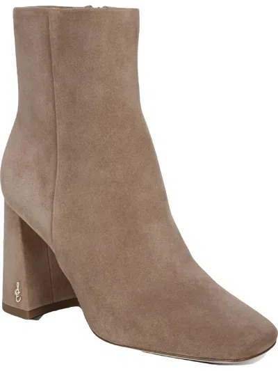 Sam Edelman Codie Womens Padded Insole Square Toe Booties In Multi