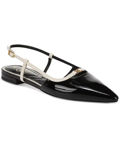 Sam Edelman Cohen J1790s1900 Flat Women's Black Leather Slingback Zogg2912