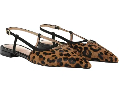 SAM EDELMAN COHEN LEOPARD FLATS IN TAN/BLACK
