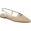 Sam Edelman Cohen Pointed Toe Flat In Oat/ Modern Ivory