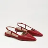 Sam Edelman Cohen Slingback Pointy Toe Flat Scarlet Red Leather