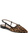 Sam Edelman Slingback Pointy Toe Flat Shoes In Leopard In Multi