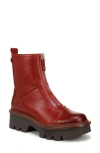 Sam Edelman Cooper Lug Sole Boot In Red Mahogany