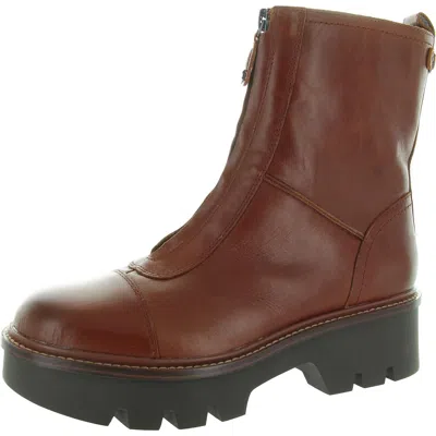 Sam Edelman Cooper Womens Leather Lugged Sole Chelsea Boots In Brown