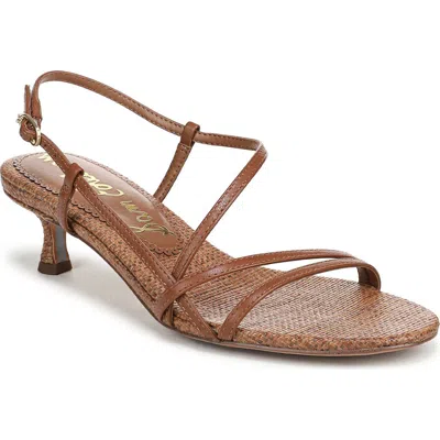 Sam Edelman Cora Slingback Kitten Heel Sandal In Brown
