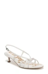 Sam Edelman Cressa Slingback Kitten Heel Sandal In White