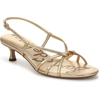 Sam Edelman Cressa Slingback Kitten Heel Sandal In Gold