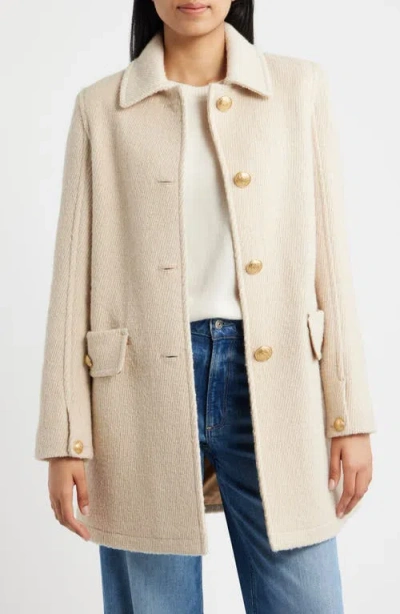 Sam Edelman Crested Button Coat In Brown