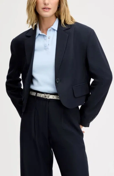 Sam Edelman Crop Blazer In Blue