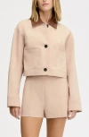 Sam Edelman Crop Jacket In Neutral