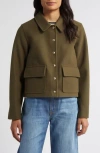 Sam Edelman Crop Utility Jacket In Olive