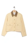 Sam Edelman Crop Workwear Jacket In Brown