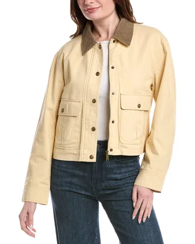 Sam Edelman Crop Workwear Jacket In Gold