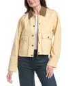 Sam Edelman Crop Workwear Jacket In Yellow