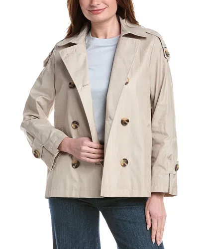 Sam Edelman Cropped Double-breasted Swing Jacket In Gold