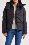 Sam Edelman Cropped Puffer Jacket In Black
