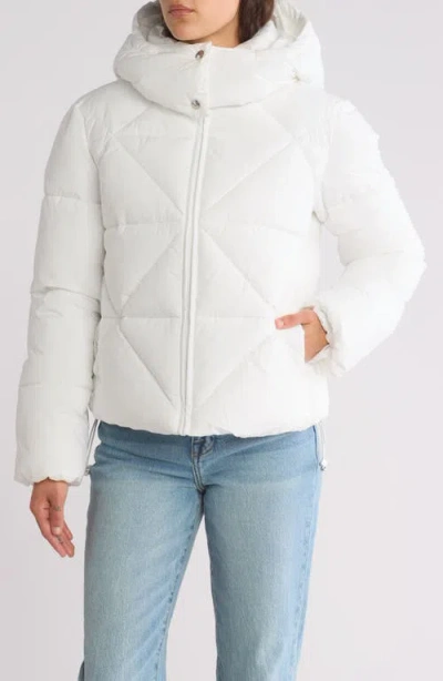 Sam Edelman Cropped Puffer Jacket In White