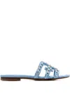 Sam Edelman Crystal-embellished Woven Sandals