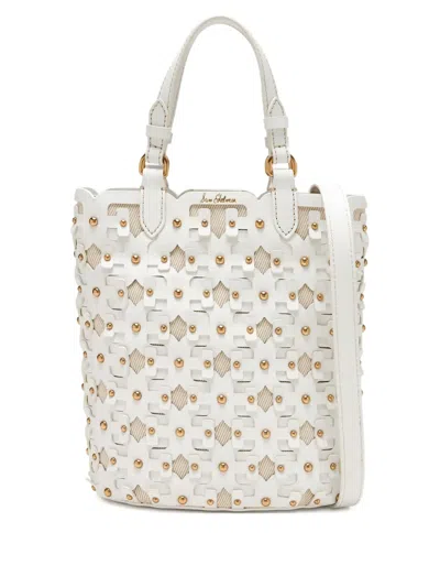 Sam Edelman Cut-out Studded Tote Bag In White