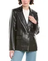 Sam Edelman Faux Leather Blazer In Black