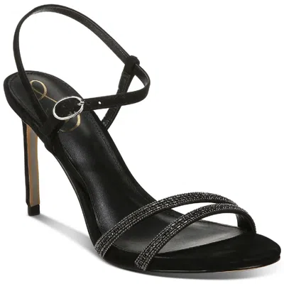 Sam Edelman Daisie Womens Embellished Ankle Heels In Black