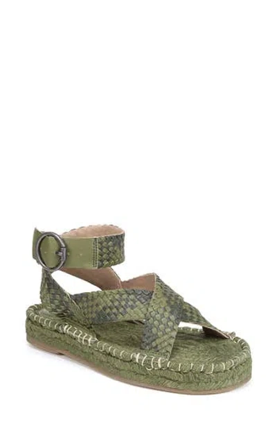 Sam Edelman Dakota Espadrille Platform Sandal In Dark Fern