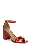 Sam Edelman Daniella Block Heel Sandal Persian Red Patent