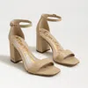 Sam Edelman Daniella Ankle Strap Sandal In Beige