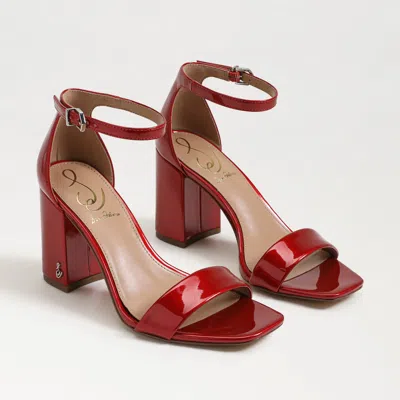 Sam Edelman Daniella Block Heel Sandal Persian Red Patent