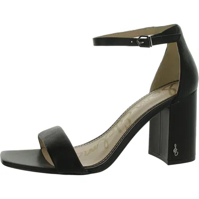 Sam Edelman Daniella Womens Suede Square Toe Block Heel In Black