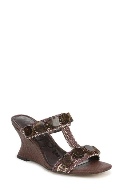 Sam Edelman Dante Wedge Sandal In Brown
