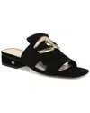 Sam Edelman Darby Slide Block Heel Sandal Black Leather In Black